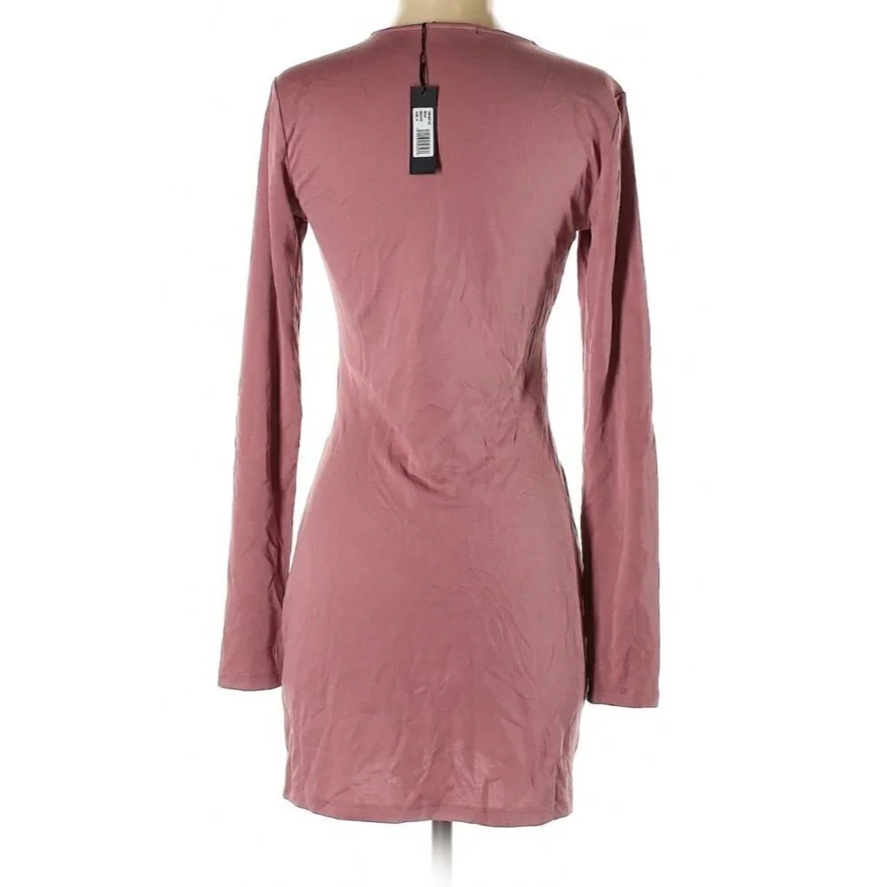 NWT Bobi Black Mauve Front Knot Dress - Picture 2 of 6